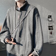 卫衣男春季新款港风宽松提花大码长袖T套头上衣WY9975-特P42，男装T恤，星座214-3