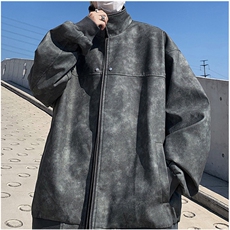 高街机动皮衣美式潮牌皮夹克外套光板二开A406JK1189特P83，男装夹克，星座309（原A406）