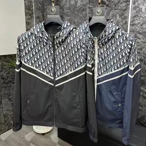 (网络图慎用有大货)拼色轻奢夹克休闲连帽外套313B-JK2542-P100图片