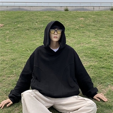 卫衣男款潮牌2025新款春秋季美式高街设计感小众重磅排扣连帽外套，女装短外套，星座601-2