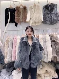 冬季新款牛仔拼狐狸毛外套,其它,邱小姐