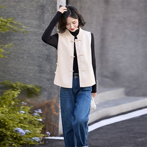 pu皮马甲短外套女2024春秋季新款小个子立领宽松外搭背心坎肩马夹图片