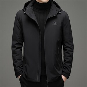 新款冬季时尚拆卸帽羽绒服男中年休闲外套中年爸爸装XXH2151-P240，男装羽绒服，电商B212（原钱塘6029）
