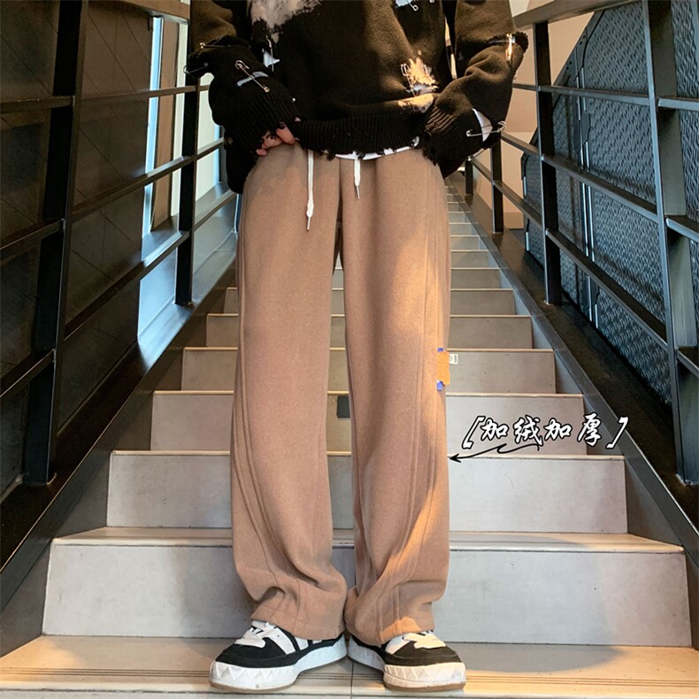 XZ616冬季新款毛呢面料银狐绒加绒加厚休闲裤TY444P65控78,男装休闲裤,星座512A（原616）