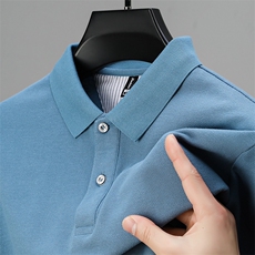 Polo衫男士短袖T恤纯棉中年爸爸夏装高端休闲衣服时尚体恤潮，男装Polo衫，电商B212（原钱塘6029）