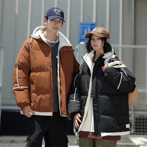 天台景 中性风情侣款棉衣2026冬季宽松加厚外套男 A436-3096-P80图片
