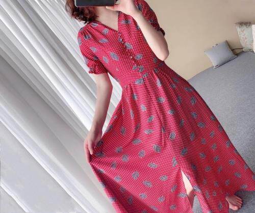 【夏季新品】真丝双绉连衣裙推荐，女装连衣裙，七七迷兰