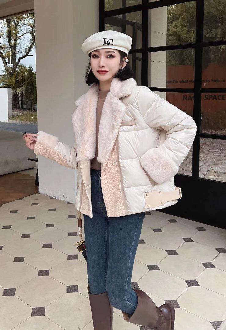 [现货]羽绒拼接貂毛款，两色，两码，其它，依柏璐(1F)