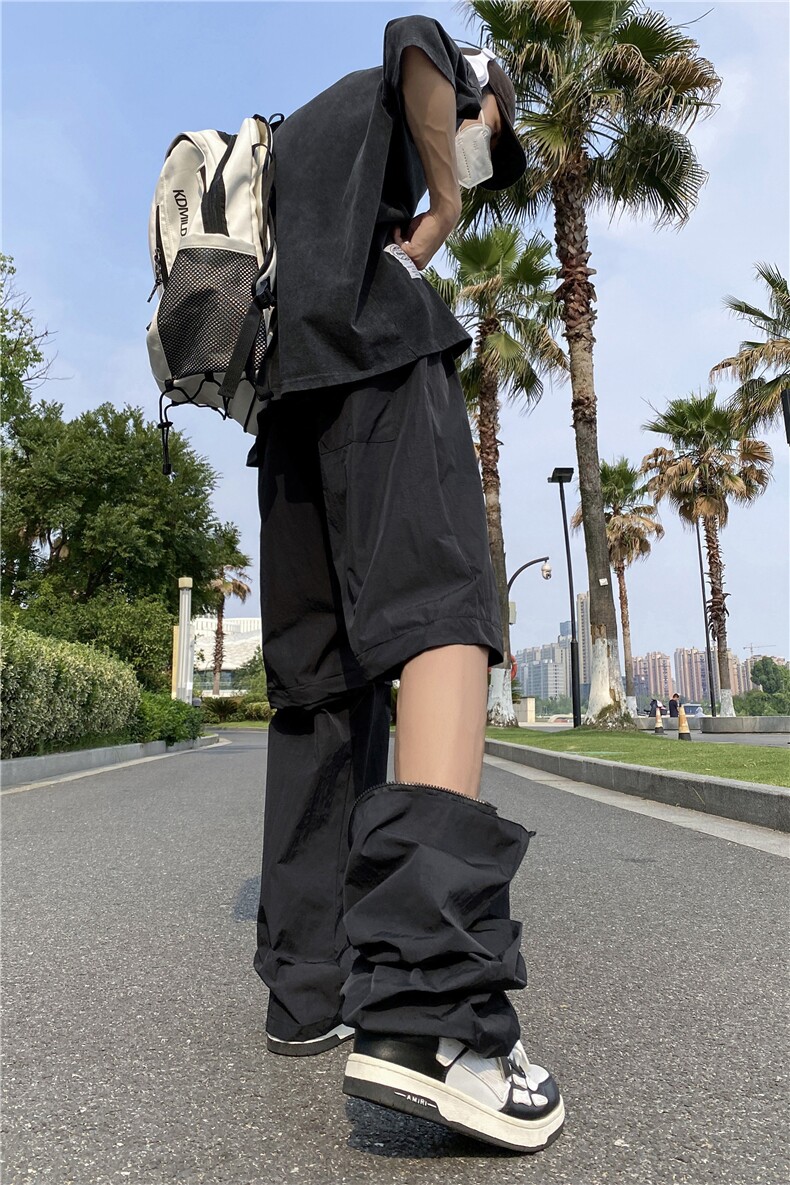 夏季新款机能风可拆解伞兵裤宽松休闲短裤B315-K23356-特p30控58,男装休闲裤,电商B315