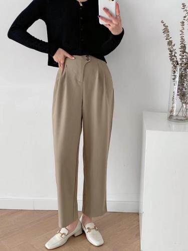 斜门襟西裤，女装，FMV