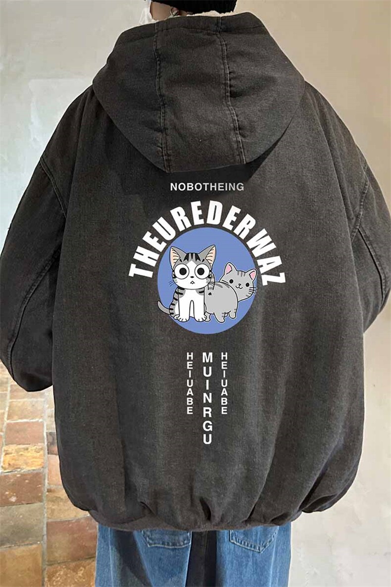 控价158牛仔外套男大码加厚加绒棉衣男羊羔毛棉服男NM53160-P140,男装棉衣,电商A040