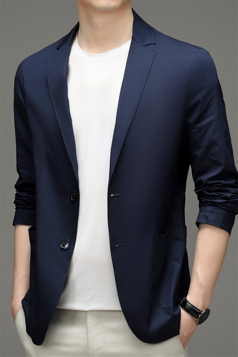 2023秋季新款爸爸西装外套男中老年商务休闲西服MNSA219910-P200,男装西服,电商B212（原钱塘6029）
