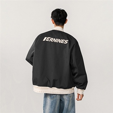 定制螺纹字母刺绣模特大码M-5XL夹克聚酯纤维JK77944P85控138，男装夹克，星座227-7