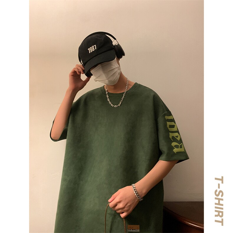 新款短袖男港风暖光夏季t恤休闲百搭印花圆领T恤男上衣TC3136-P35,男装T恤,星座717
