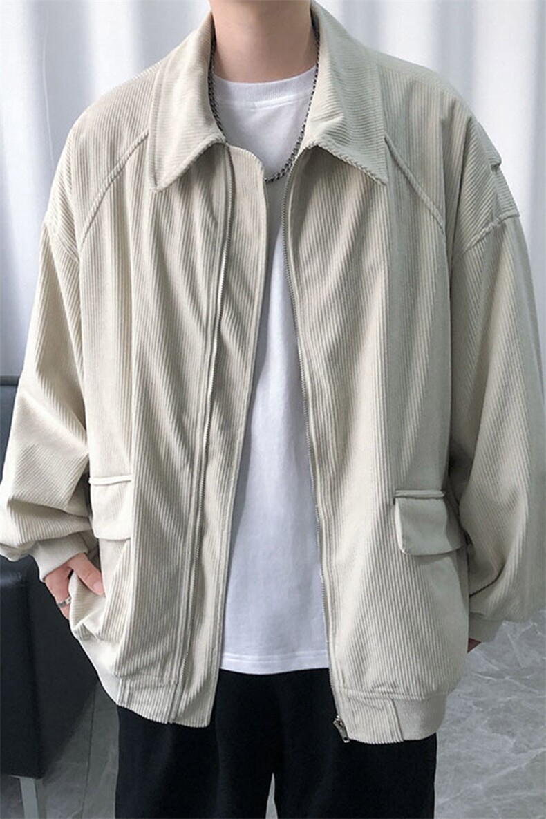 现货主推高品质灯芯绒夹克外套男潮宽松休闲大码A351-JK013-P90,男装夹克,电商A351
