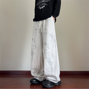 抖音品质风水墨扎染设计感宽松卫裤B315-K25305-特p40控78图片
