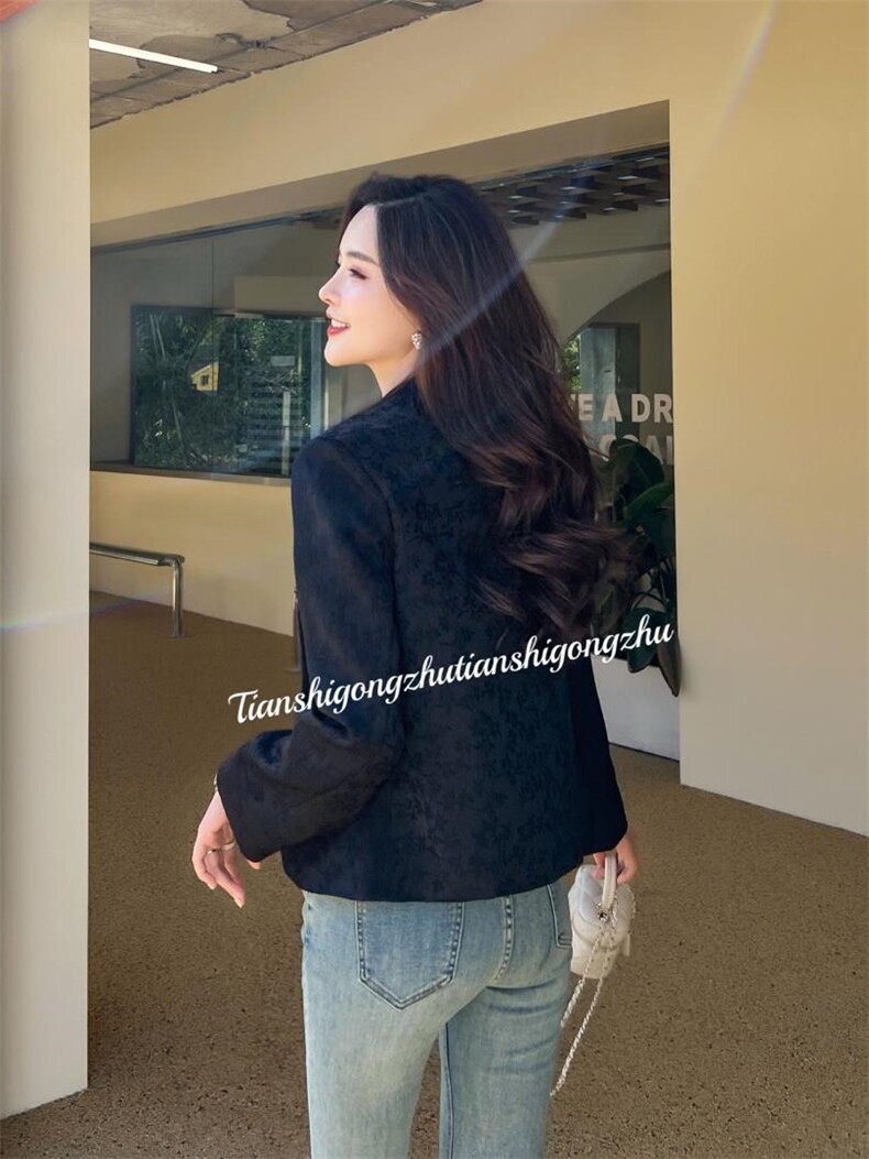 提花新囯风盘扣外套史，其它，天使公主