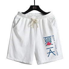 MK37192-P15冰丝短裤男士大码宽松休闲五分裤男运动中裤网格，男装休闲裤，电商A040A
