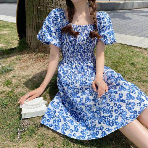 现货印花连衣裙出游，女装连衣裙，TOP.1