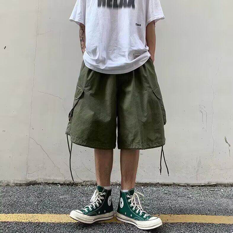 夏季新款美式短裤男潮牌薄款设计感小众宽松大码运动休闲4544P32,男装牛仔裤,星座410-2