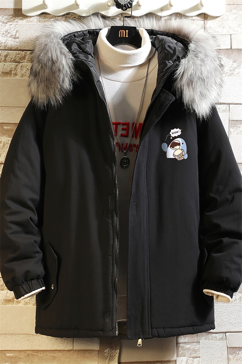 MM48239-P130冬季大毛领棉衣男士大码加厚棉袄男棉服砖墙,男装棉衣,电商A040A
