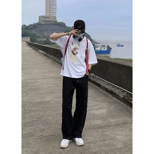 B221 美式ins街头hiphop宽松休闲多口袋工装裤子 LK23120-P65控88图片