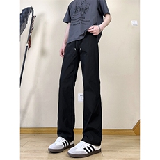 cleanfit阔腿冰丝裤子男款夏季薄款速干运动裤修身直筒微喇弯刀裤，男装休闲裤，电商A178