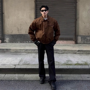 三防加厚棉服男女冬季新款日系复古纯色翻领美拉德古着风棉衣外套