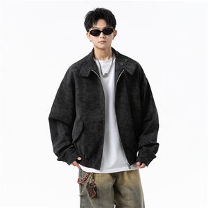 扎染飞行板球服皮夹克男 cp142-特p70图片