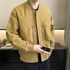 2025春装店主风新款棒球领工装休闲夹克时尚潮流外套58115-P125，男装夹克，电商A413