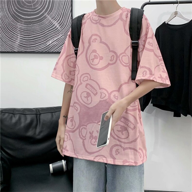 超火短袖t恤男ins潮流百搭宽松半袖潮港风嘻哈街头网红TX062-p20，男装T恤，星座1008-2