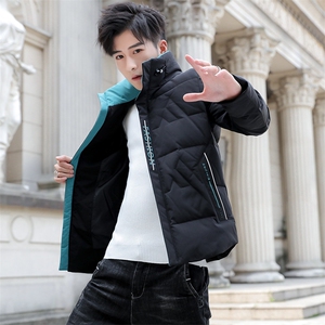 2020冬季 韩版立领棉衣男 潮流刺绣休闲 青年短款棉服 8887图片