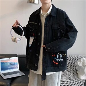 男秋冬新款牛仔夹克外套J005P75图片