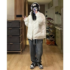 面包服男韩版ins潮流bf原宿风冬季加厚情侣保暖棉袄棉服外套潮，男装棉衣，星座302B