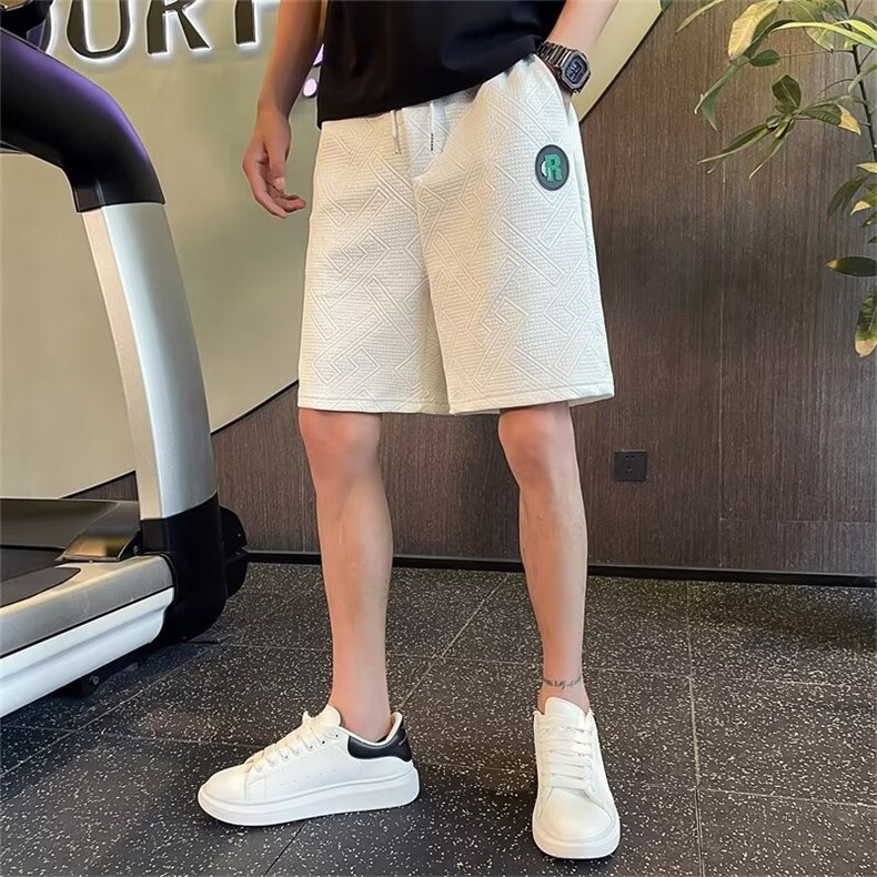 夏季男士短裤五分裤裤子宽松直筒休闲花色字母运动学生卫裤D073,男装牛仔裤,星座1116A-2（原606A-1）