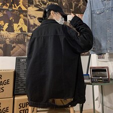 2021秋季新海报墙港风大码男破洞字母刺绣牛仔夹克外套NJ8023-P70，男装夹克，电商A001