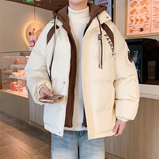 冬季宽松/假两件休闲外套潮加厚棉衣XZ102B-1M8007-P125，男装棉衣，星座102B-1