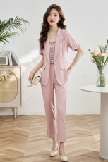 西装三件套女2025春夏新款时尚休闲修身正装显瘦职业套装，女装套装/套裙，采品优优