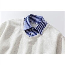 可二开假两件V领卫衣大码M-5XL;棉底部聚酯纤维78035P58，男装卫衣，星座227-7