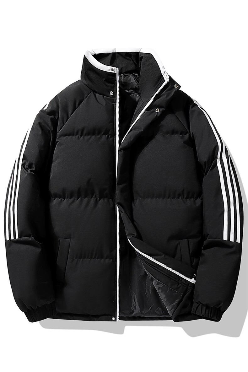 织带条纹三条棉服冬季男女情侣棉衣面包连帽服YY9880,男装棉衣,星座1206（原A206）