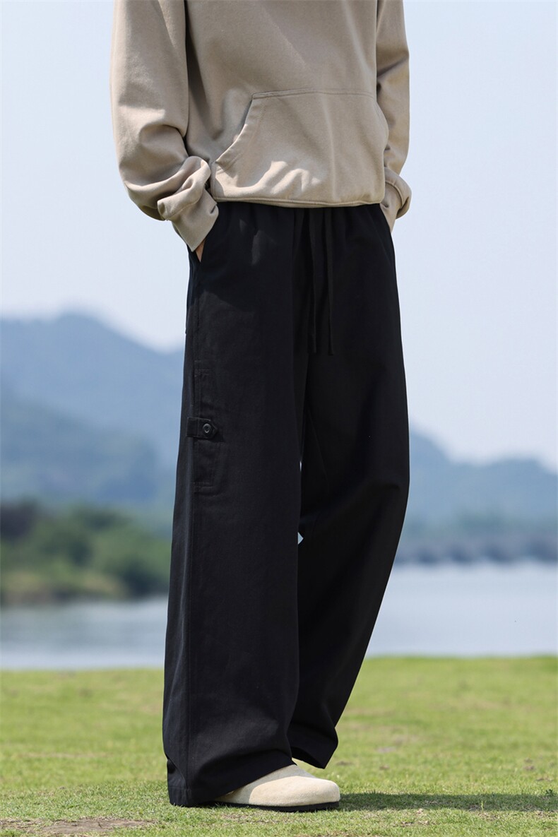 2025秋季新款现货纯棉水洗直筒裤工装休闲长裤DSA157B-K2530-P58,男装休闲裤,电商A157B