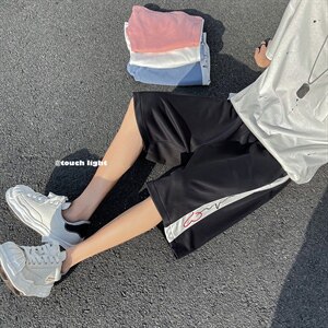 夏季条纹拼接短裤 宽松直筒五分裤DK619 XZ1004-1 P28  控38图片