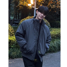 网图!双拉链棉服男美式穿搭复古工装棉衣加厚保暖25XM88269特P65，男装棉衣，电商A042