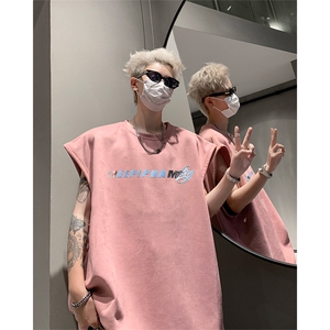 麂皮绒背心/马甲/坎肩2025夏季男装无袖T恤XZ514-2-2024118-P28