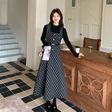 新款已出货复古格纹三件套2C007-2600-P225-K368(送腰带），女装套装/套裙，2C007