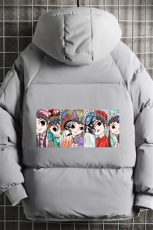 加厚加绒连帽衣男大码服男面包服男MY16250-P100网格挂拍，男装棉衣，电商A040A