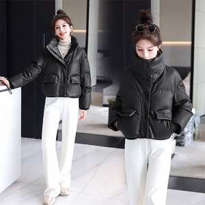 2024年冬季新款现货免洗柔软皮加厚立领面包服韩版小个子羽绒服图片