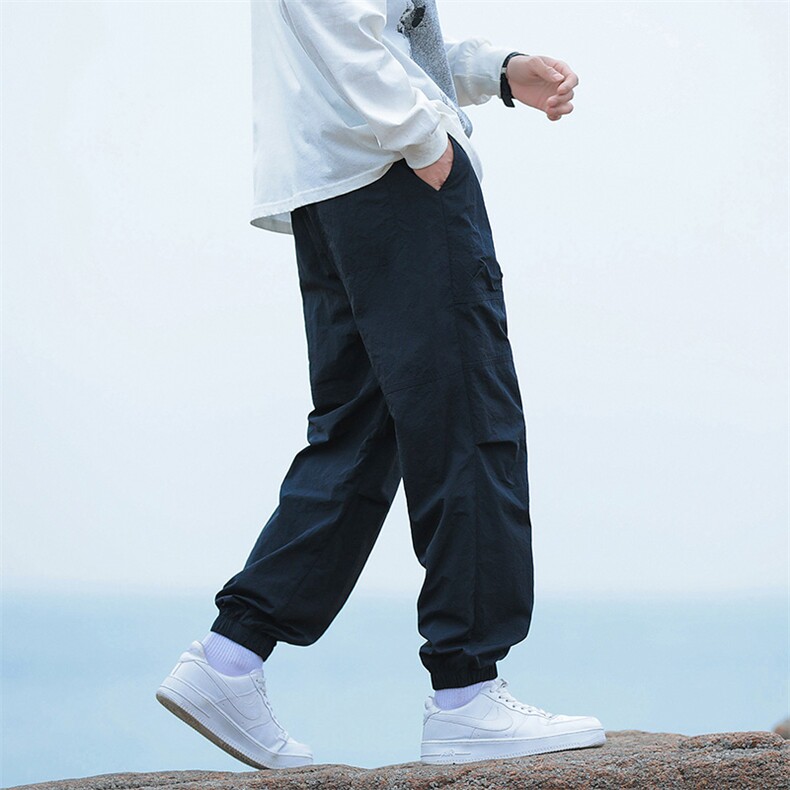 2024春夏季机能冲锋工装裤男美式户外宽松束脚长裤-2401-P38军绿,男装休闲裤,星座307-3(原516-1)