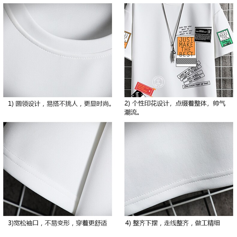 TK28121-P25春夏季七分袖t恤男大码五分袖男短袖中袖网格挂拍,男装T恤,电商A040A