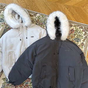 517A-8-Y93-P98毛领可拆卸加棉高品质派克服情侣棉衣外套